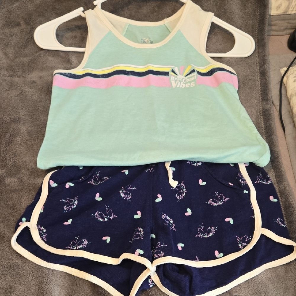 Justice Mint and Navy Kids Matching Set
